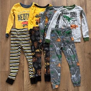 Boys 5T Pajama Bundle - 4 Tops and 3 Bottoms